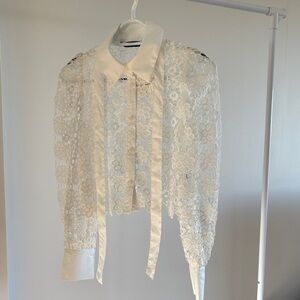 Zara Cream Lace Blouse